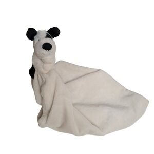Jellycat Bashful Puppy Lovey Soft Plush Security Blanket Black Cream London Cute